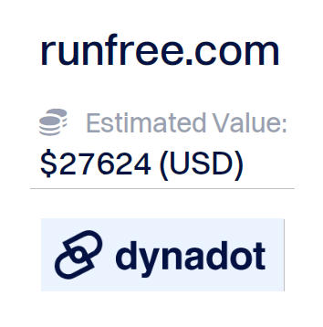 Dynadot appraisal: runfree.com Estimated Value $27,624